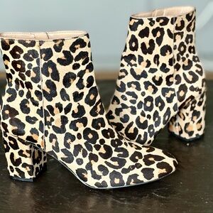INC International Concepts Leopard Print Ankle Boots